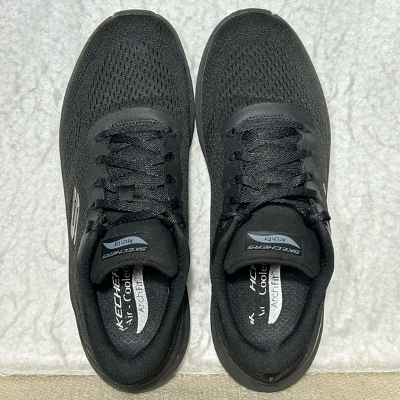 Skechers Womens Black Slip-Ins Relaxed Fit:Breathe Easy Roll w/Me Sneakers SZ 9 - Picture 5 of 11